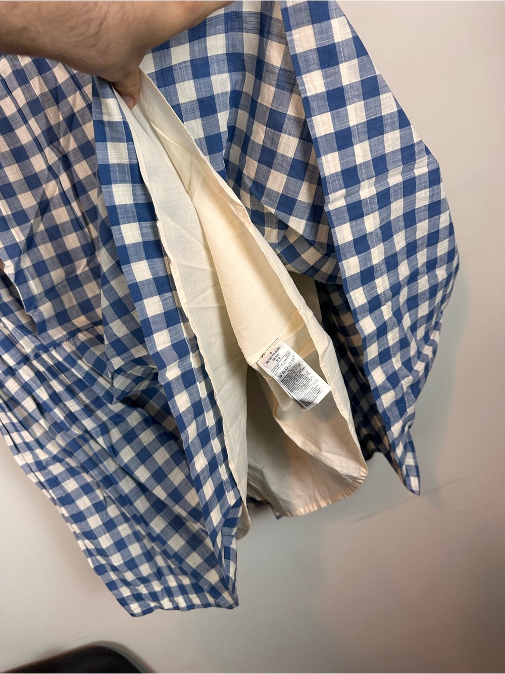 GAP Tiered Maxi Skirt Blue White Gingham Cotton Cottagecore Women’s 8 - Picture 5 of 12